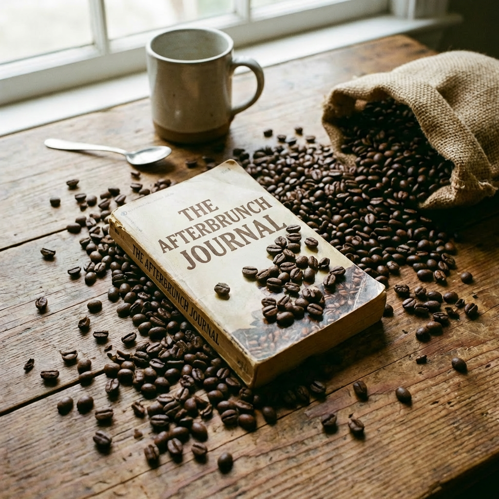 THE COFFEE TRADER A novel by David Liss on a table with beans.